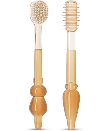 Lmoikesz Silicone Baby Toothbrush Set | Portable Toddler Tongue Brush for Mouth Training | Reusable & Eco-Friendly Cleaning Tools - Buy Online on GoSupps.com