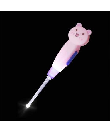 Fdit Cute Cartoon LED Flashlight Earpick - Pink Cat Earwax Remover & Cleaner Tool - Buy Online on GoSupps.com