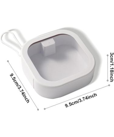 Portable False Teeth Storage Box | Plastic Mouth Guard Organizer for Oral Care | Health Protector - White - Buy Online on GoSupps.com