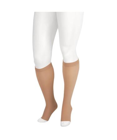 Juzo Soft 2002 30-40mmhg Knee-High Compression Open Toe Stocking 3 Beige