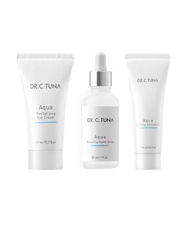 DR.C.TUNA AQUA EYE CREAM - DR.C.TUNA AQUA GEL CLEANER 100 ML-DR.C.TUNA AQUA MOISTURIZING SERUM CLEAN SKIN 3 PIECE SETS