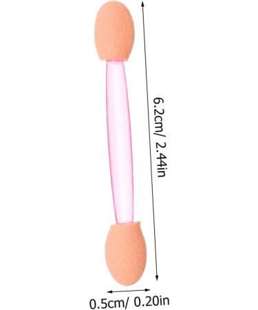 Mipcase 100pcs Eye Shadow Stick Eyeliner Brush Cosmetic Dual-ended Woman Emulsion Lip Brush Disposable Pink 7.5x0.5cm Pink - Buy Online on GoSupps.com
