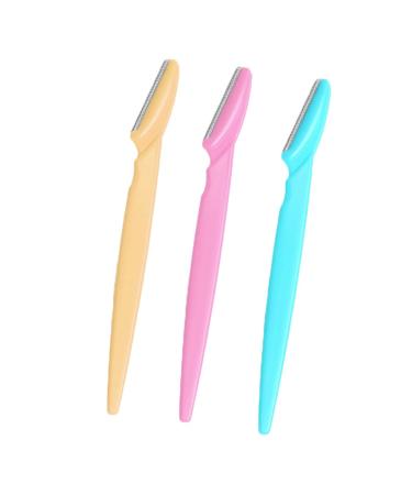 Eyebrow Razor Hair Trimmer Shaper Shaver and Tough Up Tool Facial Razor with Safety Cover 3 Razors To Remove The Fine Hairs of The Eyebrow Neck and Face