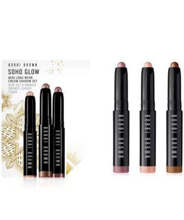 Bobbi Brown Long-Wear Cream Shadow Stick Mini Set - Dusty Mauve  Golden Pink  and Golden Bronze.  3 Count (Pack of 1)