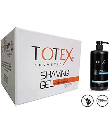 Totex Cool Shaving Gel 750ml | Clear Transparent Formula for Men & Women | Quick Dry, Sensitive Skin Protection | Ideal for Bikini Line Shaving - Buy Online on GoSupps.com