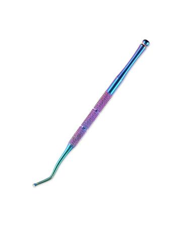 Rainbow Stainless Steel Nail Cuticle Pusher Tweezer Nail Art Files Gel Polish Manicure Care Groove Tool 01