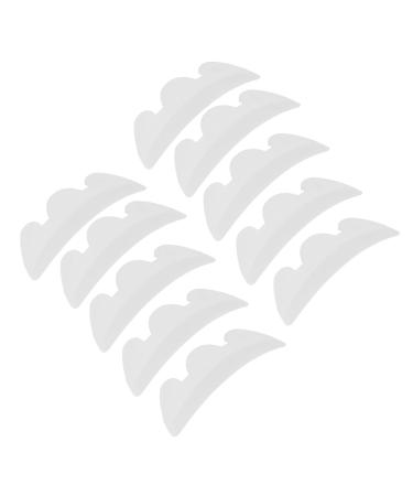 POPETPOP 5 Pairs Silicone Gasket Lash Tool Eyelash Perm Gasket Eyelash Silicone Pad Eyelash Grafting Gasket Eyelashes Grafting Gasket Eyelash Shield Pad Silica Gel White Extension Pad Curly