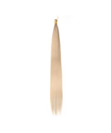 Feather Hair Extension 2 pcs Long Bone Straight Synthetic Hair Extension Easy Silky Bulk Crochet Braid Bundle Pre Stretched Fiber Braiding (Color : 613 Size : 22inches) 22inches 613