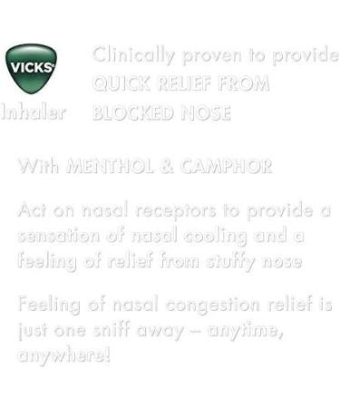 KRUM Vicks Inhaler Portable Nasal Inhaler Non-Medicated Soothing Vapors to Breathe Easy Menthol Scent 2 Inhalers - Buy Online on GoSupps.com