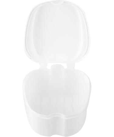 False Teeth Container | Denture Storage Box with Filter Sieve | White Dental Device for Safe Storage - Buy Online on GoSupps.com