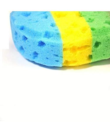 Rainbow Bath Sponge for Kids - Colorful Shower Scrubber & Spa Body Cleaning Ball - Buy Online on GoSupps.com