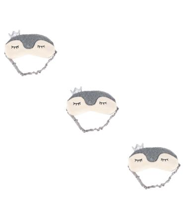 GLEAVI 3 Pcs Cartoon Blindfold Eye Blindfold Sleeping Nap Eye Cover Sleeping Eye Shade Light Blocking Eye Cover Cartoon Eye Cover Eye Massager Bunny Christmas Short Plush