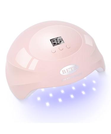 BETE Led Nail Lamp, 80W UV Led Nail Lamp, Led Nail Dryer for Nail Polish Curing Lamp, UV Light for Nails with Infrared Sensor/LCD Display, Professional UV Nail Lamp with 36PCS Led Beads(Pink)