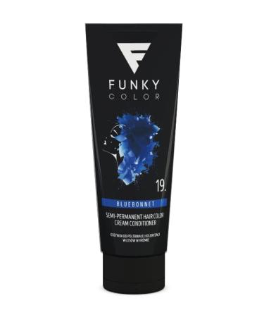 FUNKY COLOR BLUEBONNET 19 semi-permanent hair coloring semi-permanent hair color. (28 colors).