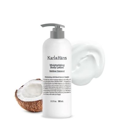 Karl&Hans Moisturizing Body Lotion (390ml, Coconut) Coconut 13.2 Fl Oz (Pack of 1)
