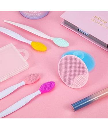 Durable and Practical 5 Pcs Lip Scrub Brush Exfoliator Silicone Exfoliating Scrubber Tool Mini Set For Women (5 colors) as shown - Buy Online on GoSupps.com