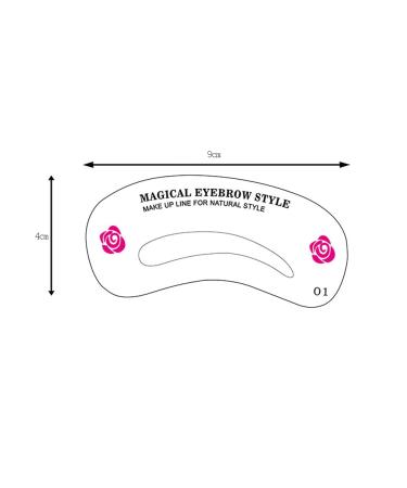 24-Piece Eyebrow Stencil Set - Transparent Brow Templates for Shaping & Grooming - International Shipping Available - Buy Online on GoSupps.com