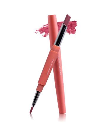 Lucoss Double-Ended Multifunctional Lipstick Double-ended Lipstick and Lip Liner, Lip Liner Stick Pencil Matte Colors