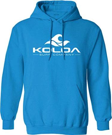 Koloa Surf Graphic Logo Hoodies-Hooded Sweatshirts. In Sizes S-5XL X-Large Neon Blue