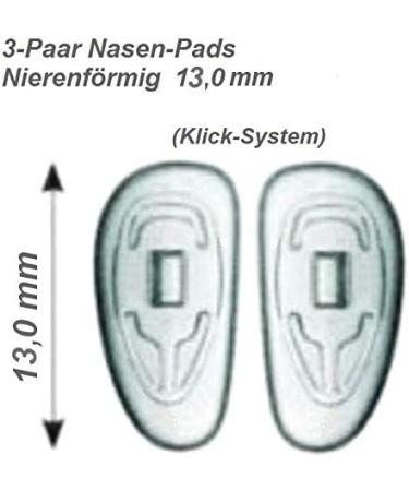 Cosmintra Silicone Nose Pads - 3 Pairs 13mm D-Shape Glasses Pads with Click System for Comfort & Fit - Buy Online on GoSupps.com