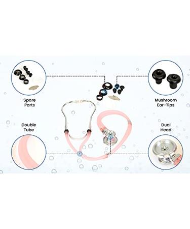 Primacare DS-9295-PK Pink Sprague Rappaport Style Stethoscope for Medical Professionals - Dual Head Cardiology Kit for Doctors, Nurses, and Students - Buy Online on GoSupps.com