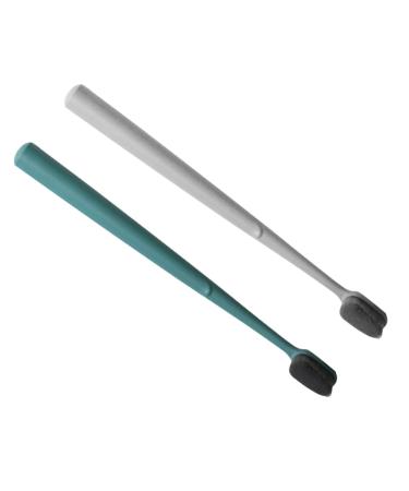 FRCOLOR 2pcs Toothbrushes Convenient Toothbrushes Oral Toothbrush Soft Nylon Toothbrushes Charcoal Toothbrush Friendly Toothbrush Travel Toothbrush Bulk Tongue Care Brush Portable