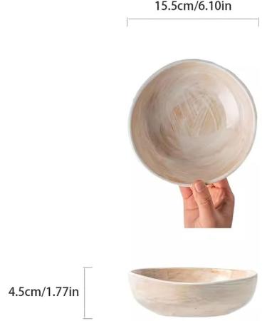 Porcelain Dinner Plates Retro Ceramic Deep Dish Tableware Home Dining Plate Noodle Bowl Soup Bowl Fruit Salad Bowl Japanese Bowl Kitchen Dinner Plates (A One Size) - Buy Online on GoSupps.com