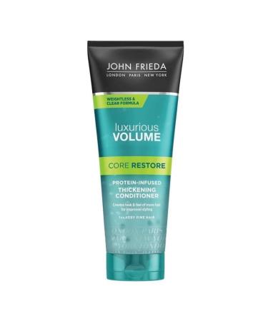 John Frieda Luxurious Volume Core Restore Protein-Infused Thickening Conditioner 250 ml Body-Building Conditioner for Thin and Fine Hair