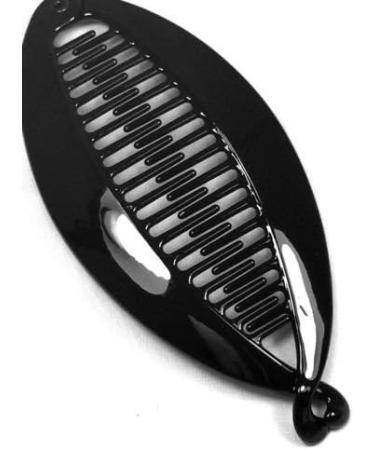 BLACK Plain BANANA HAIR Clip Fish Comb Grip Wide New Ladies 14cm Hair Jewellery accessories - Buy Online on GoSupps.com