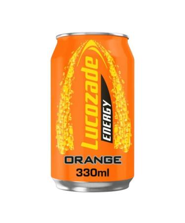 Lucozade Energy Drink 24x330ml Cans (Orange)