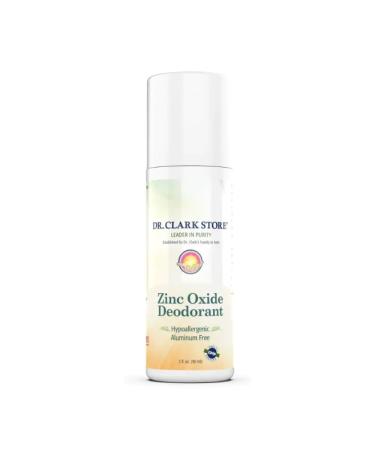 Dr Clark Zinc Oxide Roll-On Deodorant- NO Aluminum Hypoallergenic Paraben Free Fragrance Free. Safe Natural & Effective