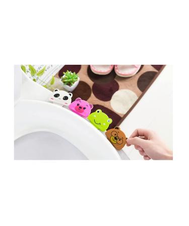 6Pcs Toilet Seat Cover Lifter, Cute Cartoon Toilet Cover Raiser Handle Avoid Touching Toilet Lid Lifter Self-Adhesive Hygiene