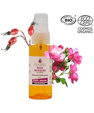 Florabiol - Organic Rosehip Vegetable Oil - 50 ml - Powerful Healing - Anti-Aging Firming and Regenerating - Rapid Skin Absorption - 100% Pure and Natural - Made in France - Buy Online on GoSupps.com