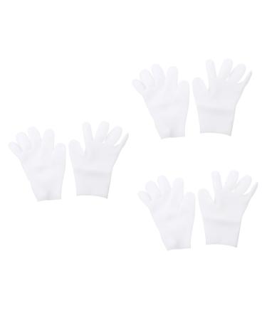 POPETPOP 3 Pairs Moisturizing Gloves Anti- Cracking Mitten Cracked Gel Gloves Black Gel Moisturizing Mittens Ladies Mittens Pink Psoriasis Gloves Water Proof Sebs White Hand Mask Women's