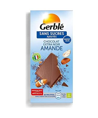 Gerblé Extra Dark Chocolate Almond No Added Sugar 80g (pack of 12)