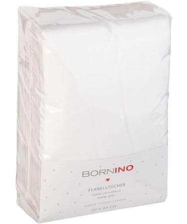 Bornino Flannel Towels 4-Pack - 80x80cm Cotton Cloth Diapers | Soft & Versatile Blankets & Pads for Baby - Buy Online on GoSupps.com