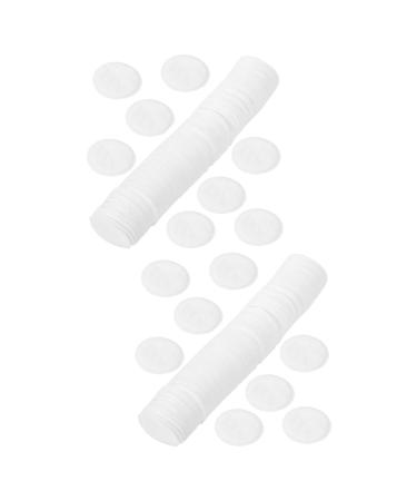 FRCOLOR 200 Pcs Thick Overlock Cotton Disposable Face Sponges White Fingernail Polish Cleaning Sponges for Household Use Disposable Nail Polish Pads Cotton Squares Reusable Cotton Pads