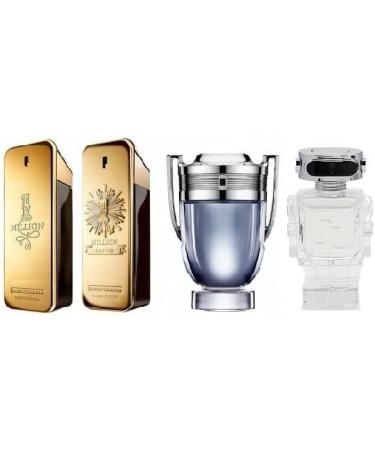 Paco Rabanne 4 Pcs MINI SET For Men: ONE MILLION 0.17 Eau De Toilette + ONE MILLION 0.17 Parfum + INVICTUS 0.17 EDT + PHANTOM 0.17 EDT - Buy Online on GoSupps.com