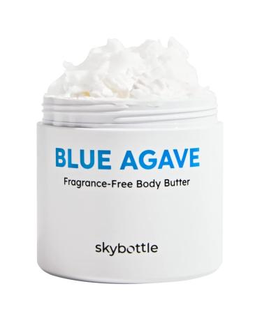 skybottle Unscented Blue Agave Body Butter Cream Lotion  Intense Hydration  Vegan Certified  Hyaluronic Acid  For Chapped Dry Skin  For Men  Women  Baby  Kids  9.8 Fl. Oz