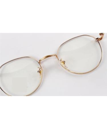 Fuqinqingoz Retro Round Reading Glasses - Anti-Blue Light Flat Light Unisex Design (+350 Color: C66) | Reduce Eye Strain & Improve Comfort - Buy Online on GoSupps.com