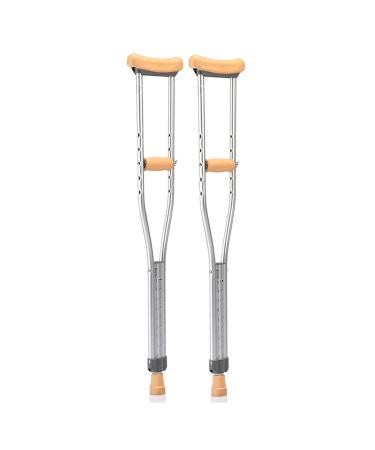 Adult Crutches 2pcs Aluminum Height Adjustable Armpit Crutches Adult Medical Underarm Crutches for Elderly Medical Underarm Crutches Convenient Independence Medium