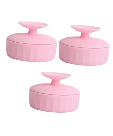 ifundom 3pcs Makeup Brush Cleaning Box Makeup cleaning brush scrubber silicon makeup brush mat make brush cleaners makeup accessories brush scrubber bowl Wet and dry Silica gel carpet