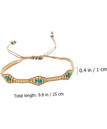 TENDYCOCO 2 Pcs Colorful Bead Bracelet Woman Fabric Wirstlet Hand Weave Bracelet Bracelets for Women Beaded Bracelets for Woven Strand Bracelet Decorative Chain Miss Braided Rope To Weave 25x1cm Coffee - Buy Online on GoSupps.com