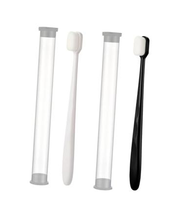 Minkissy 4 pieces toothbrush tooth flap cleaning tools oral care dental care after birth tooth cleaning tools for adult fiber wool adult lovers japan