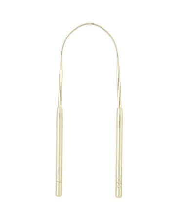 Tongue Scrapers Metal Tongue Scrapers for Adults Reducing Bad Breath and Refreshing The Mouth. Tough Scraper Suitable for Everyone's Best Tongue Scraper(Golden)