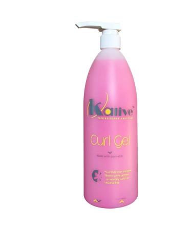 KALIVE Curl Gel 32 oz for Women - Defines All Types of Curls Waves and Textures for Natural or Permed Hair