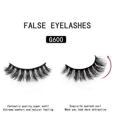 10 Pairs of 3D Natural False Eyelashes with Tweezers | Reusable Handmade Thick Fluffy Eyelash Extensions - #G600 - Buy Online on GoSupps.com