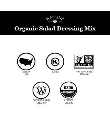 Organic Watkins Italian Salad Dressing Mix 0.85 oz (12-Pack) - Authentic Flavor in Convenient Packets - Buy Online on GoSupps.com