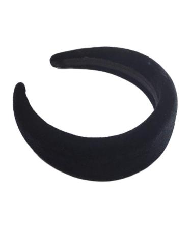 RAILONCH Headband Women's Headband Fashion Wide Side Flannel Thick Sponge Hairband Hair Accessories (Black) - Buy Online on GoSupps.com