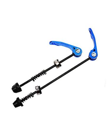 Free-fly MTB Quick Release Bicycle Skewer Set - Front and Rear Mountain Bike Quick Release Skewers - Multiple Color Options Blue